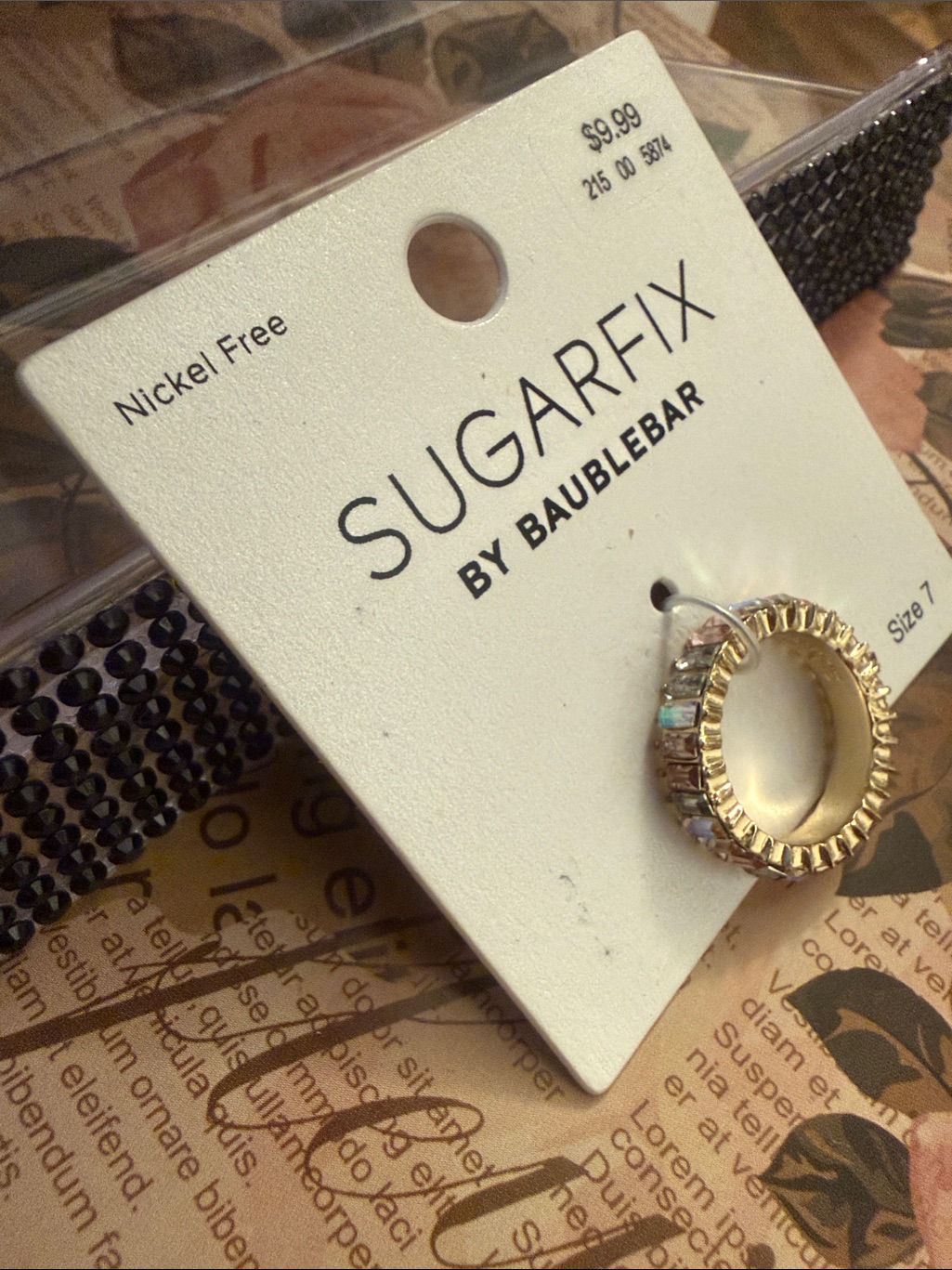 Sugarfix By Baublebar. Nwt Crystal Accent Ring
